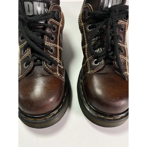 Vintage Dr Doc Martens Y2K Leather Oxford Chunky Platform Shoe Womens US Size 8 - Picture 12 of 14
